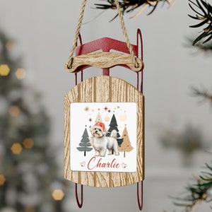 Personalized Maltese dog Ornament Custom Dog Ornament Maltese Mom Personalized Dog Christmas Ornament Maltese Dad Maltese Ornament Gifts