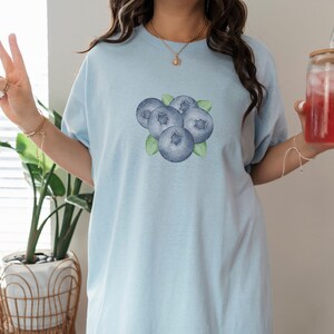 T-shirt vintage myrtille T-shirt vintage fruit T-shirt myrtille T-shirt fruit T-shirt bohème myrtille Chemises rétro myrtille Chemise fruit