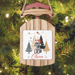 Personalized Schnauzer Ornament Custom Dog Ornament Schnauzer Mom Dog Christmas Ornament Gifts Custom Schnauzer Ornaments Schnauzer Gifts
