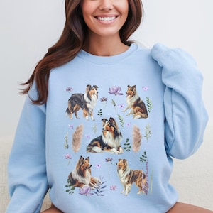 Rough Collie Sweatshirt Rough Collie Gifts Rough Collie Sweater Rough Collie Mom Wildflower Sweatshirt Rough Collie Shirt Collie Owner Gift