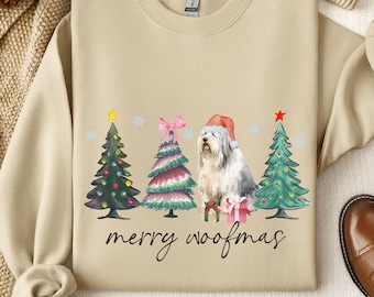 Old English Sheepdog Christmas Sweatshirt English Sheepdog sweatshirt Sheepdog Sweater Sheepdog Mom Sheepdog Gifts Christmas Sheepdog Shirt