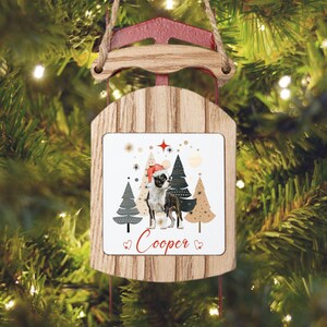 Personalized Boston Terrier Ornament Custom Dog Ornament Boston Mom Dog Christmas Ornament Gifts Custom Boston Terrier Lover Ornaments