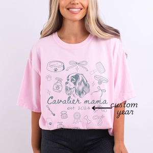 Custom Cavalier King Charles Shirt Cavalier T Shirt Cavalier Mom Cavalier TShirt Cavalier Gift Personalized Cavalier Gifts Dog Mama