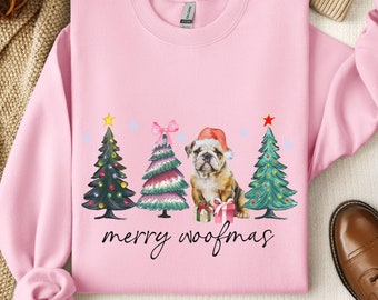 English Bulldog Christmas Sweatshirt English Bulldog Sweatshirt Bulldog Sweater Bulldog Mom Bulldog Gifts Christmas Bulldog Shirt Bull Dog