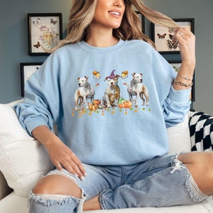Pitbull Sweatshirt Halloween Sweatshirt Fall Pitbull Sweater Pitbull Shirt Pitbull Gifts Pitbull Mom Pit Bull Lover Pit Bull Crewneck