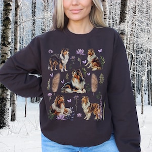 Rough Collie Sweatshirt Rough Collie Gifts Rough Collie Sweater Rough Collie Mom Wildflower Sweatshirt Rough Collie Shirt Collie Owner Gift