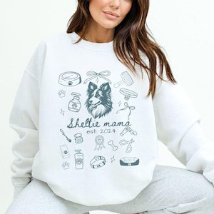 Custom Shetland Sheepdog Sweatshirt Sheltie sweatshirt Sheltie Sweater Sheltie Mom Sheltie Gifts Sheltie Shirt Shetland Sheepdog Gift