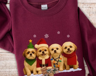 Shih Tzu Christmas Sweatshirt Shih Tzu Sweater Christmas Dog Shirt Shih Tzu Gifts Shih Tzu Mom Christmas Shih Tzu Lover