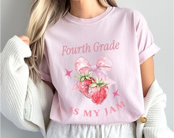 Comfort Colors Fourth Grade Teacher Shirt Teacher Appreciation Gift Teacher Shirts First Day Of School Elementary School T-shirt 4th Grade