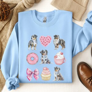 Australian Shepherd Sweatshirt Australian Shepherd Valentine day Gift Aussie Shepherd Mom Aussie Shepherd Sweater Australian Shepherd Gifts