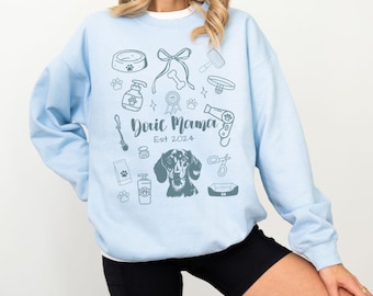 Aangepaste teckel Sweatshirt Weiner hond geschenken teckel trui Daschund geschenken Daschund trui Doxie Sweatshirt Daschund Sweatshirt hond mama