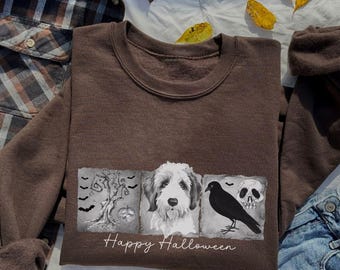 Vintage Halloween Sheepadoodle Sweater Fall Grunch Sheepadoodle Sweatshirt Sheepadoodle Mom Retro Halloween Shirt Sheepadoodle Gift