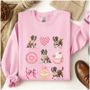 Saint Bernard Sweatshirt Saint Bernard Valentine&#39;s day Gift St Bernard Mom St Bernard Sweater Saint Bernard Lover Valentine Saint Bernard