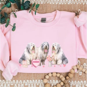 Old English Sheepdog Sweatshirt English Sheepdog Valentine&#39;s day Gift Sheepdog Mom Sheepdog Sweater Sheepdog Lover Old English Sheepdog Gift