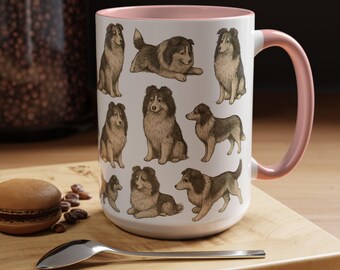 Taza de Pastor de Shetland, Tazas para Perros de 325 ml (11 oz) y 445 ml (15 oz), Mamá de Sheltie, Regalos para Sheltie, Taza de Sheltie, Taza de Café para Dueños de Perros, Tazas para Papás de Shetland
