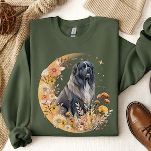 Newfoundland Dog Sweatshirt Newfoundland Dog Crewneck Newfoundland Dog Gift Newfoundland Gifts Newfoundland Dog Sweater Cottagecore Sweater