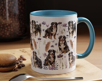 Berner sennenhund kaffekopp Berner berg kaffemugg blommig Berner bergsmugg Berner berg presenter Berner berg mamma