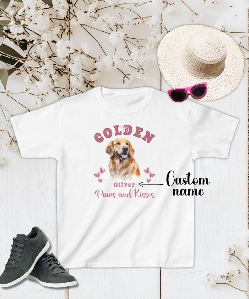 Personalized KIDS Golden Retriever Tshirt Youth Golden Retriever ...