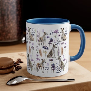 Greyhound Dog Mug Greyhound Coffee Cup Greyhound Coffee Mug Floral Greyhound Mug Cottagecore Greyhound Gifts Greyhound Mugs Greyhound Mom