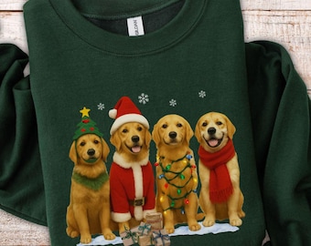 Golden Retriever Christmas Sweatshirt Golden Retriever Sweater Christmas Dog Shirt Golden Retriever Dog Gifts Golden Retriever Mom
