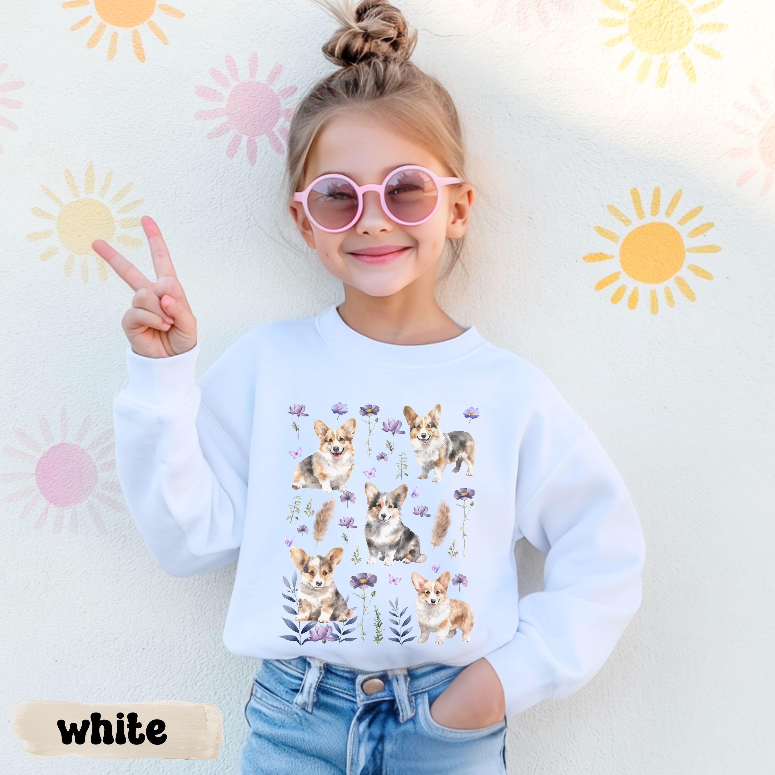 KIDS Pembroke Welsh Corgi Sweatshirt, YOUTH Corgi Sweater, Corgi
