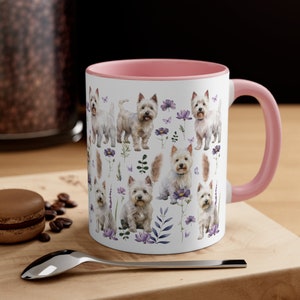 West Highland White Terrier Mug Westie Coffee Cup Westie Coffee Mug Floral Westie Mug Westie Gifts Westie Mugs Westie Owner Gift Westie Mug