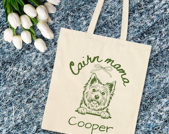 Cairn Terrier Tote Bag, Cairn Terrier Dad, Cairn Terrier Papa