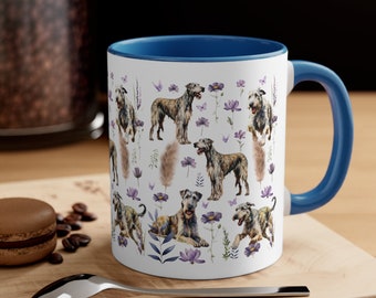 Irish Wolfhound Mug Irish Wolfhound Coffee Cup Irish Wolfhound Coffee Mug Floral Wolfhound Cup Wolfhound Gifts Wolfhound Gift Wolfhound Mugs