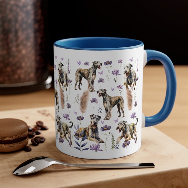 Irish Wolfhound Mug Irish Wolfhound Coffee Cup Irish Wolfhound Coffee Mug Floral Wolfhound Cup Wolfhound Gifts Wolfhound Gift Wolfhound Mugs