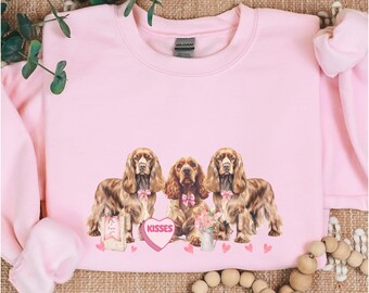 Cocker Spaniel Sweatshirt Cocker Spaniel Valentine day Gift Cocker Spaniel Mom Spaniel Sweater Spaniel Gifts Valentine Cocker Dog Lover Gift