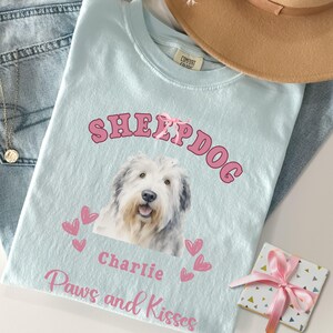 Personalized Old English Sheepdog Shirt Old English Sheepdog Valentines day Gift English Sheepdog Mom Sheepdog Tshirt Sheepdog Gifts