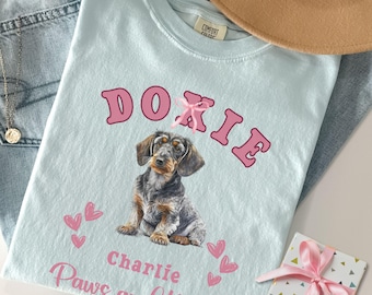 Personalisierte Wire Haired Dackel Shirt Dackel Valentinstag Geschenk Doxie Mom Dackel Tshirt Wurst Hund Geschenke Dackel Liebhaber