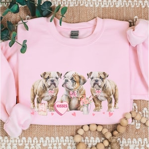 English Bulldog Sweatshirt English Bulldog Valentine&#39;s day Gift English Bulldog Mom Bull Dog Sweater Bulldog Lover English Bulldog Gift
