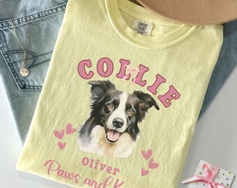Personalized Border Collie Shirt Border Collie Valentines day Gift Border Collie Mom Border Collie Tshirt Border Collie Gifts Dog Lover Gift
