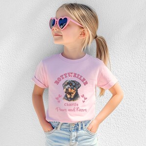 Personalized KIDS Rottweiler Tshirt Rottweiler Youth Shirt Rottweiler Kids Shirt Rottweiler Dog Lover Gifts Custom Rottweiler Shirt For Kids