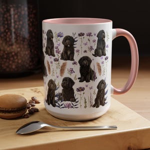 Black Labradoodle Mug Black Labradoodle Coffee Cup Labradoodle Coffee Mug Floral Labradoodle Mugs Labradoodle Gifts Labradoodle Mugs