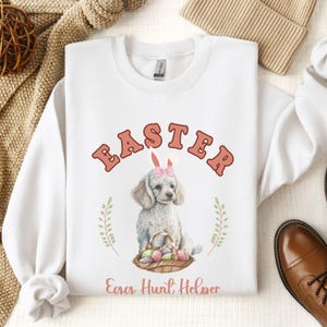 Poodle Sweatshirt Poodle Easter Sweater Easter Gifts Easter Dog Sweatshirt Womens Easter Shirt Poodle Mom Poodle Dog Gifts