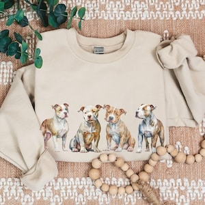 Pitbull Sweatshirt Pitbull Sweater Pitbull Mom Shirt Pitbull Mama Pitbull Gifts Pitbull Crewneck Pit Bull  Sweater Dogs Lover Gift