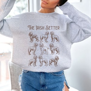 Bluza z irlandzkim seterem Sweter z irlandzkim seterem Prezenty z irlandzkim seterem Mama irlandzkiego setera Koszulka z okrągłym dekoltem z irlandzkim seterem Vintage Irish Setter
