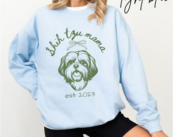 Custom Shih Tzu Sweatshirt Shih Tzu Sweater Shih Tzu Mom Shih Tzu Gifts Personalized Shih Tzu Gift Shih Tzu Jumper Shih Tzu Lover