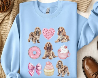 Cocker Spaniel Sweatshirt Cocker Spaniel Valentine day Gift Cocker Spaniel Mom Spaniel Sweater Spaniel Gifts Valentine Cocker Dog Lover Gift