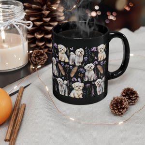 Maltese Mug Black Mug 11oz 15oz Maltese Mom Maltese Dad Maltese Gift Maltese Gifts Maltese Cup Maltese Mugs Dog Mom Gifts Maltese Dog Gift