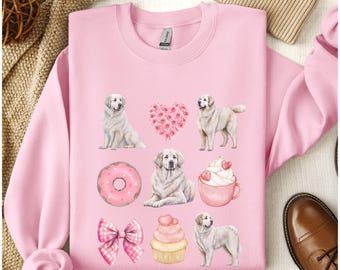 Great Pyrenees Sweatshirt Pyrenees Valentine's day Gift Great Pyrenees Mom Great Pyrenees Sweater Pyrenees Lover Valentine Pyrenees Gifts