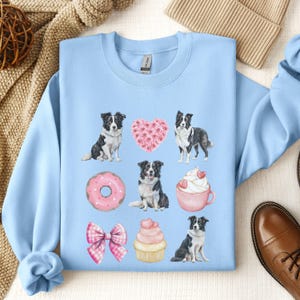 Felpa Border Collie Border Collie regalo di San Valentino Border Collie mamma Border Collie maglione Border Collie amante Border Collie San Valentino regali Collie