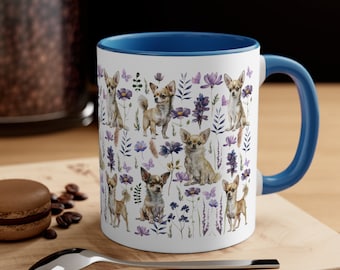 Tazza Chihuahua Tazza da caffè Chihuahua Tazza da caffè Chihuahua Tazza floreale Chihuahua Tazza Cottagecore Regali Chihuahua Tazze Chihuahua Mamma Chihuahua