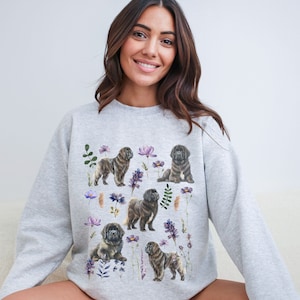 Newfoundland Dog Sweatshirt Newfoundland Dog Crewneck Newfoundland Dog Gift Newfoundland Gifts Newfoundland Dog Sweater Wildflower Sweater