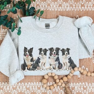 Felpa Border Collie Border Collie regali Border Collie Mamma Border Collie Maglione Border Collie Girocollo Border Collie Cani Camicia