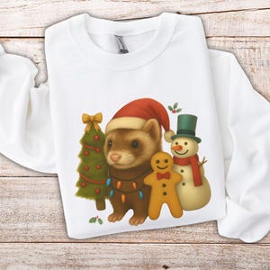 Ferret Christmas Sweatshirt Ferret Christmas Sweater Ferret Gifts Ferret Mom Christmas Ferret Gifts Ferret Jumper