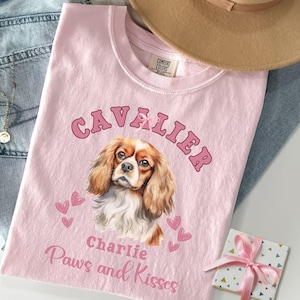 Personalized Cavalier King Charles Spaniel Shirt Cavalier Valentines day Gift Cavalier Mom Cavalier Tshirt Cavalier Gifts Cavalier Lover