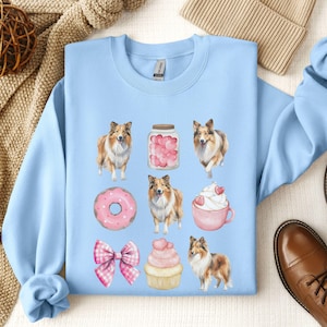 Shetland Sheepdog Sweatshirt Sheltie Valentine&#39;s day Gift Sheltie Mom Sheltie Sweater Sheltie Lover Sheltie Gift Valentine Sheltie